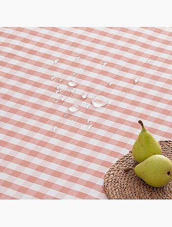 Runner da tavola rettangolare in cotone a quadretti vichy, resistente all'acqua - gamusi.