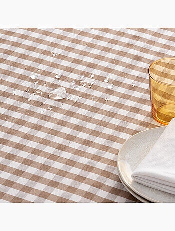 Runner da tavola rettangolare in cotone a quadretti vichy, resistente all'acqua - gamusi.