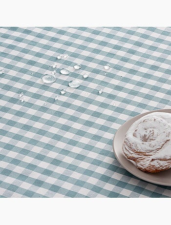 Runner da tavola rettangolare in cotone a quadretti vichy, resistente all'acqua - gamusi.