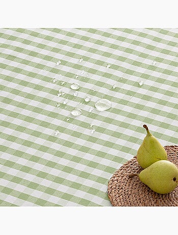 Runner da tavola rettangolare in cotone a quadretti vichy, resistente all'acqua - gamusi.