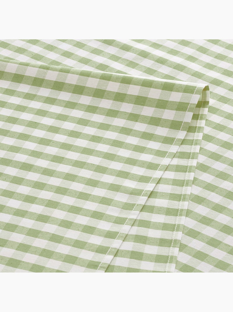 Runner da tavola rettangolare in cotone a quadretti vichy, resistente all'acqua - gamusi. Verde chiaro - Kiabi