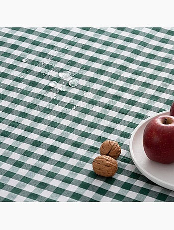 Runner da tavola rettangolare in cotone a quadretti vichy, resistente all'acqua - gamusi.