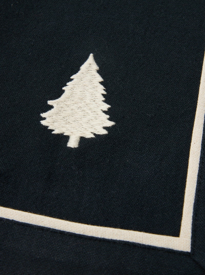 Runner da tavola stampato Natale in cotone 36x180 cm Nero - Kiabi