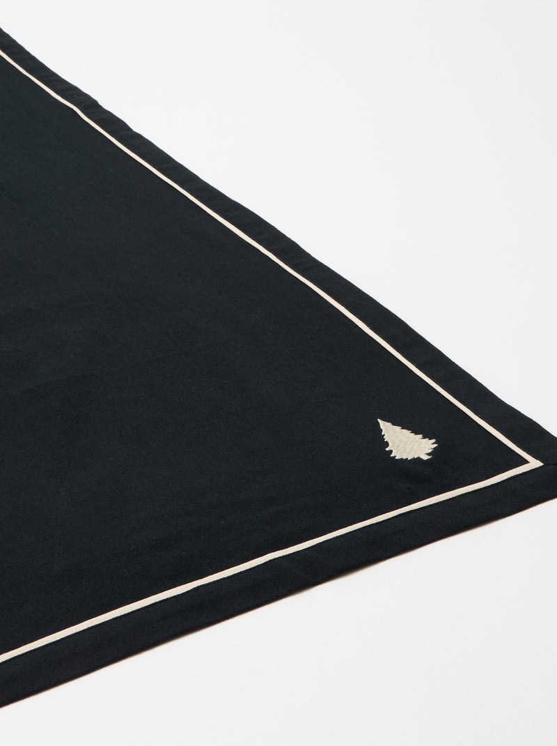 Runner da tavola stampato Natale in cotone 36x180 cm Nero - Kiabi