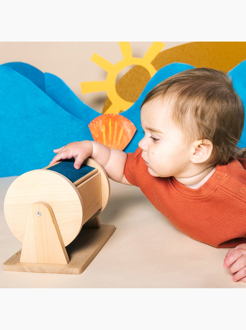 Ruota sensoriale in legno per neonati | petit boum | petit boum Blu - Kiabi