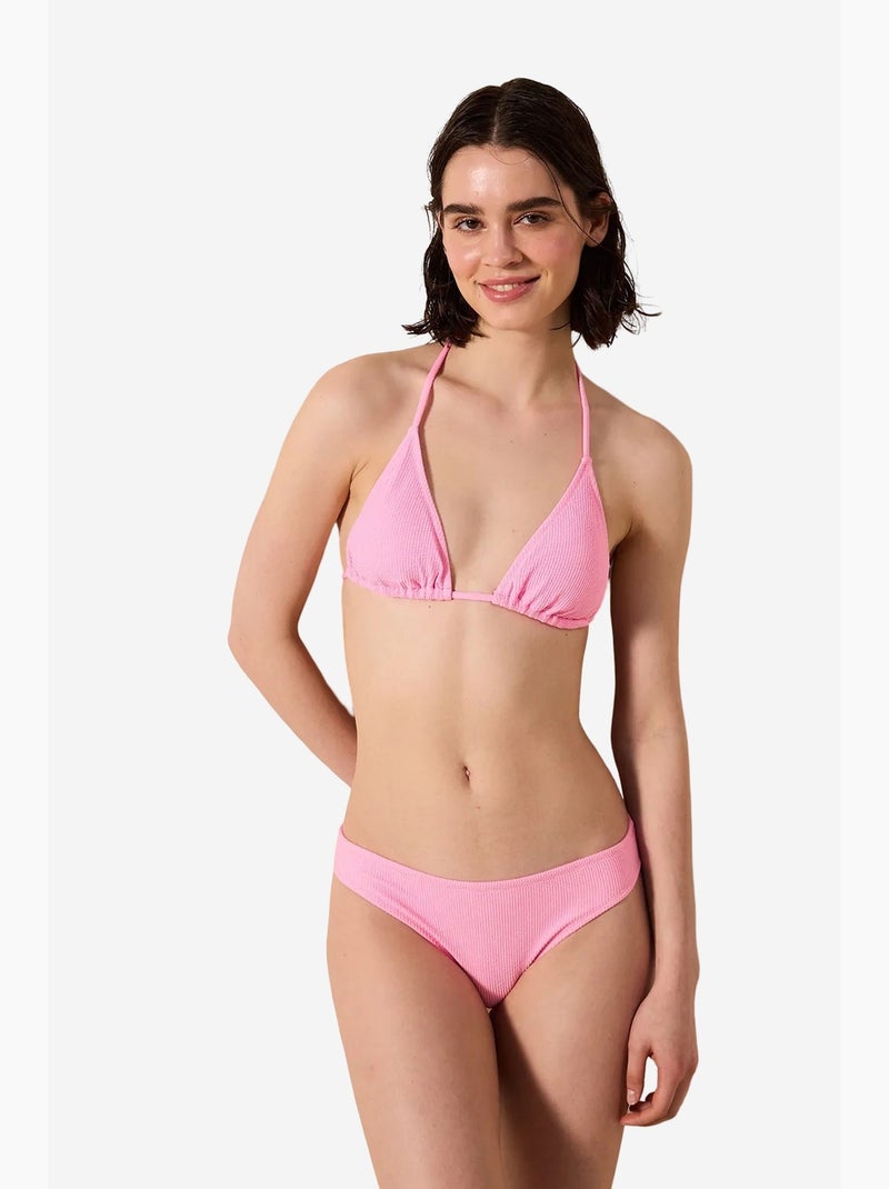 Ruth slip bikini testurizzato penti Rosa chiaro - Kiabi