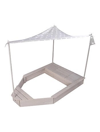 Sabbiera a forma di nave pirata con tettoia e vano portaoggetti – "Roba Outdoor Schiff