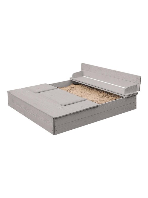 Sabbiera con coperchio convertibile in 2 panche in legno massello – "Roba Outdoor+" - Kiabi