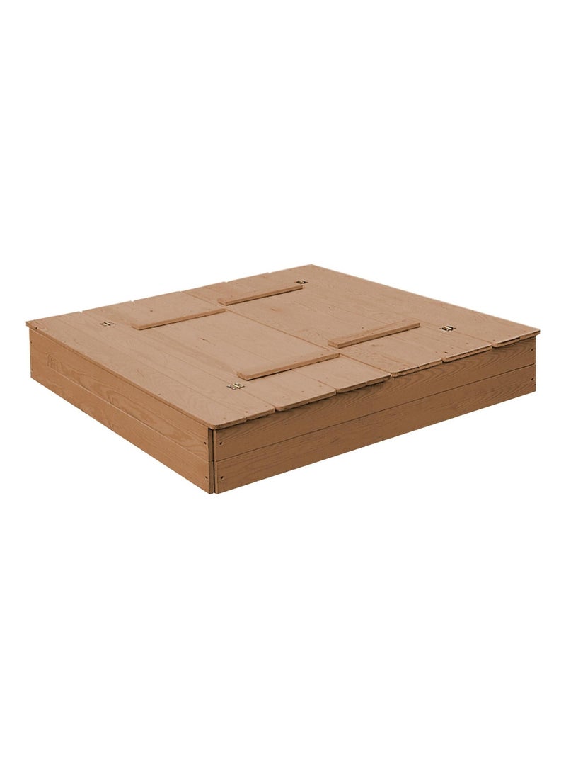 Sabbiera con coperchio convertibile in 2 panche in legno massello – "Roba Outdoor+" Marrone - Kiabi