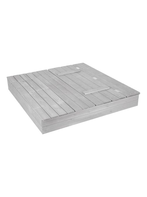 Sabbiera con panca e coperchi in legno massello + 2 vasche – "Roba Outdoor+" - Kiabi