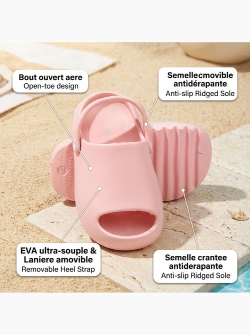 Sabot Bambino OZABI EVA - Punta Aperta - Cinturino Rimovibile - Kiabi