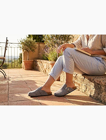 Sabot donna comfort con fibbia regolabile suola sughero ozabi
