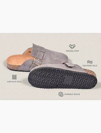 Sabot donna comfort con fibbia regolabile suola sughero ozabi