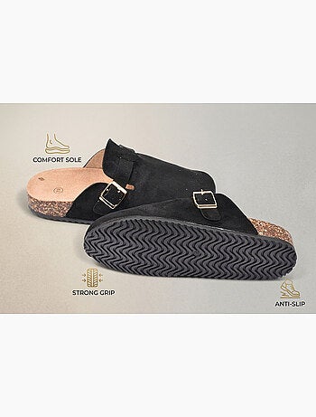 Sabot donna comfort con fibbia regolabile suola sughero ozabi