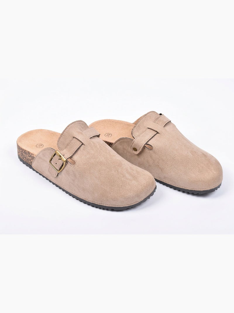 Sabot donna confort OZABI suola sughero fibbia regolabile Beige - Kiabi