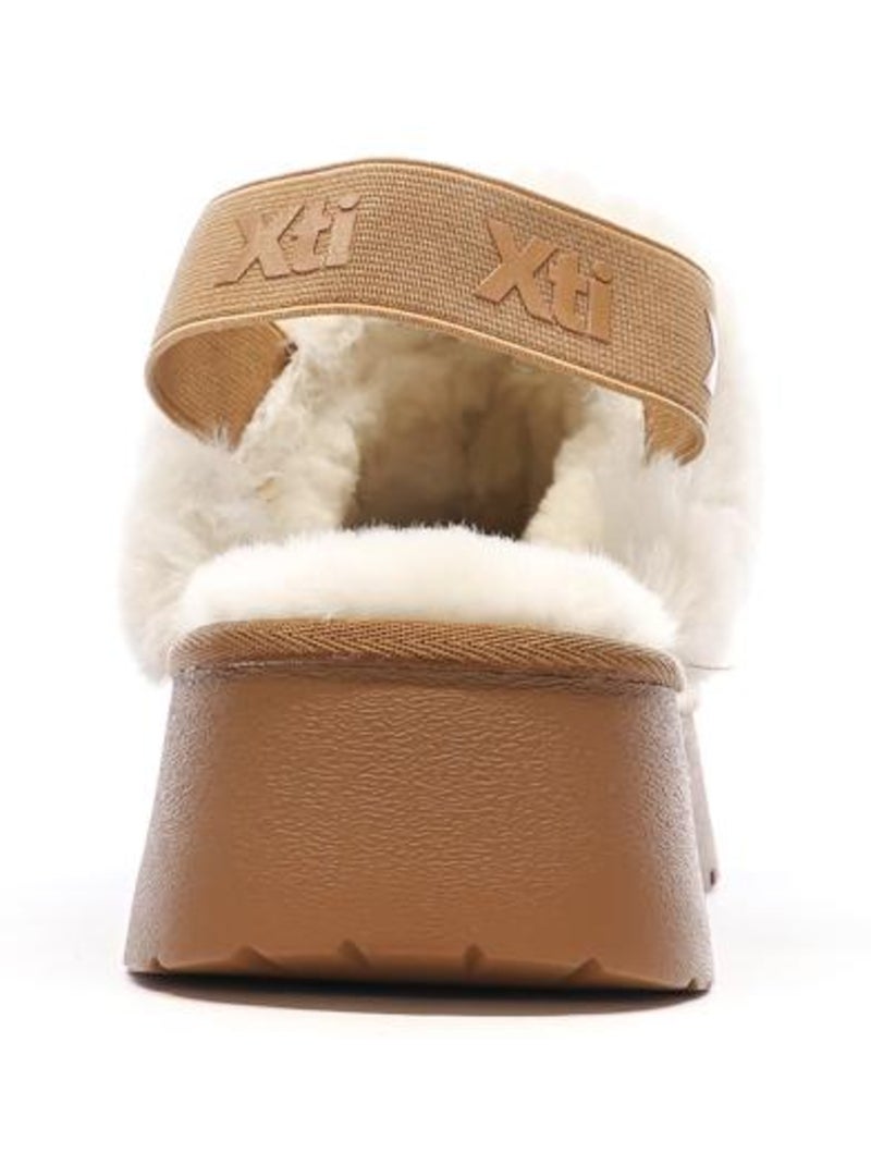 Sabot Donna Invernale in Microfibra con Elastico Cammello - Kiabi