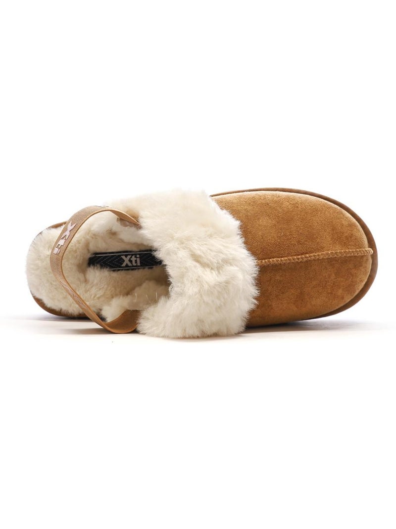 Sabot Donna Invernale in Microfibra con Elastico Cammello - Kiabi