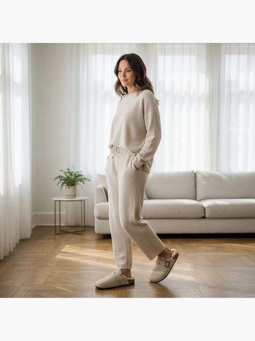 Sabot donna ozabi pelle scamosciata fodera in pelliccia fibbia regolabile - Kiabi Sabot donna ozabi pelle scamosciata fodera in pelliccia fibbia regolabile - Kiabi