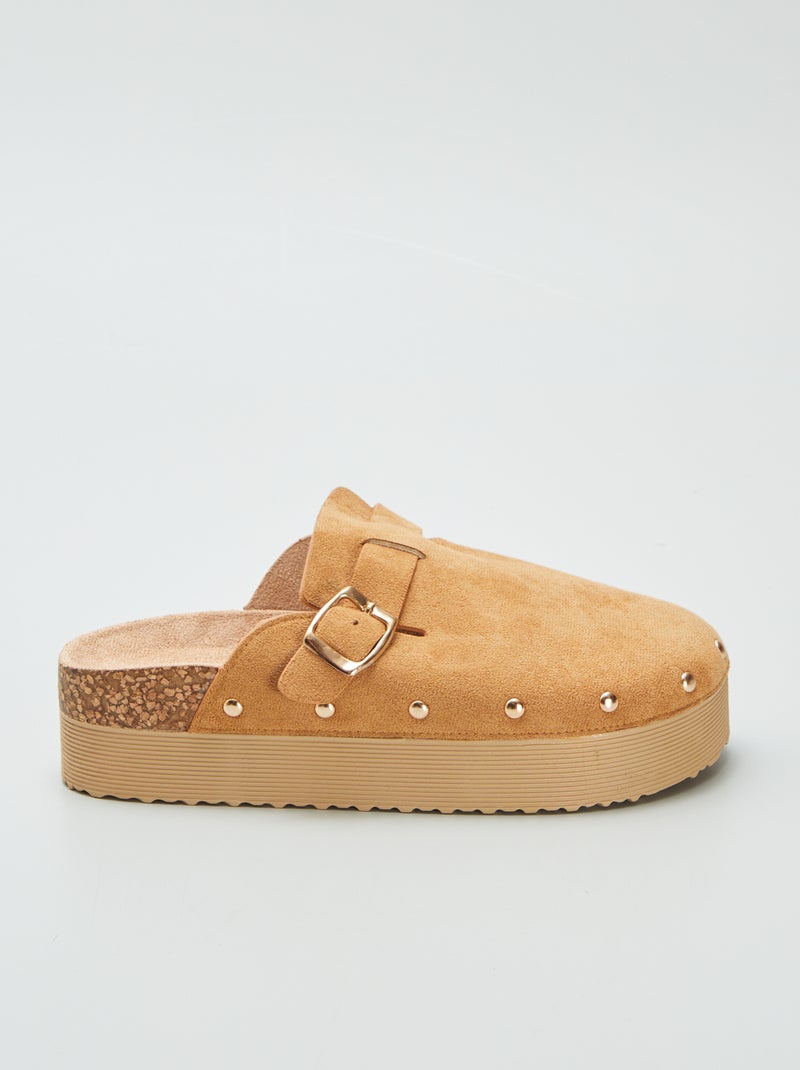 Sabot in finto camoscio MARRONE - Kiabi