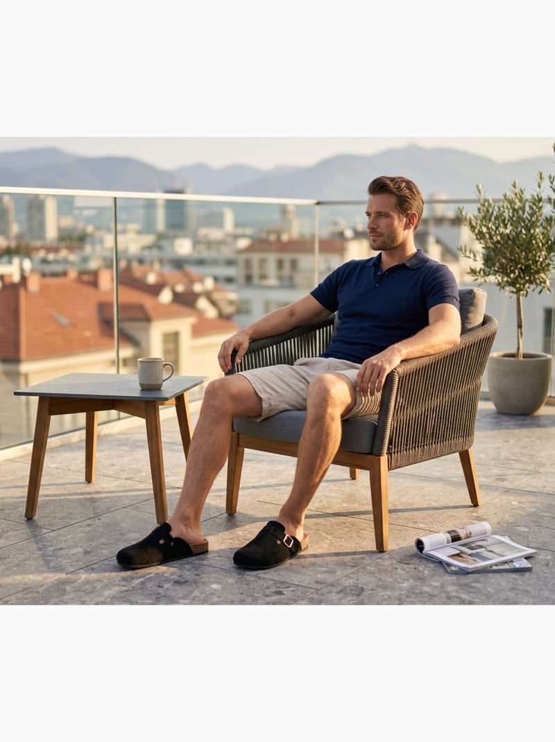 Sabot Uomo OZABI Comfort Ergonomico Fibbia Regolabile Nero - Kiabi