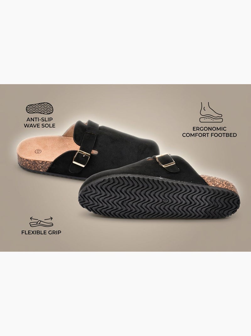Sabot Uomo OZABI Comfort Ergonomico Fibbia Regolabile Nero - Kiabi