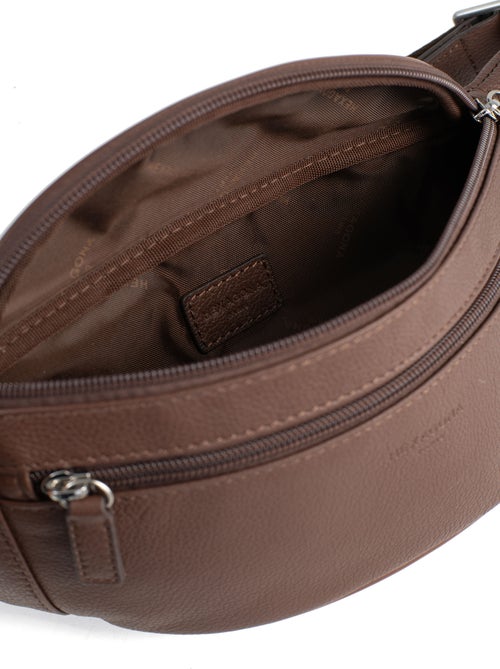Sac banane - pelle confort hexagona - Kiabi