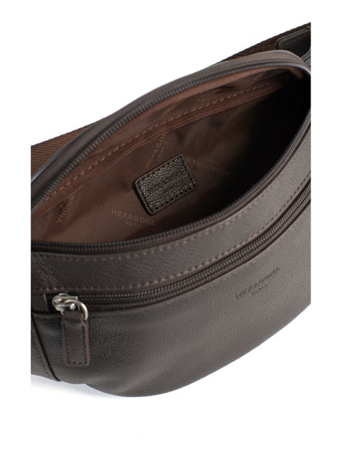 Sac banane - pelle confort hexagona - Kiabi