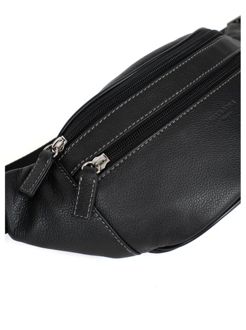 Sac banane - pelle confort hexagona - Kiabi