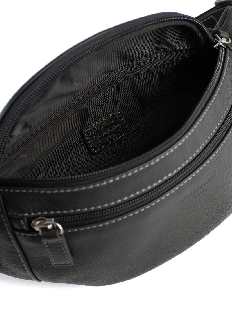 Sac banane - pelle confort hexagona Nero - Kiabi