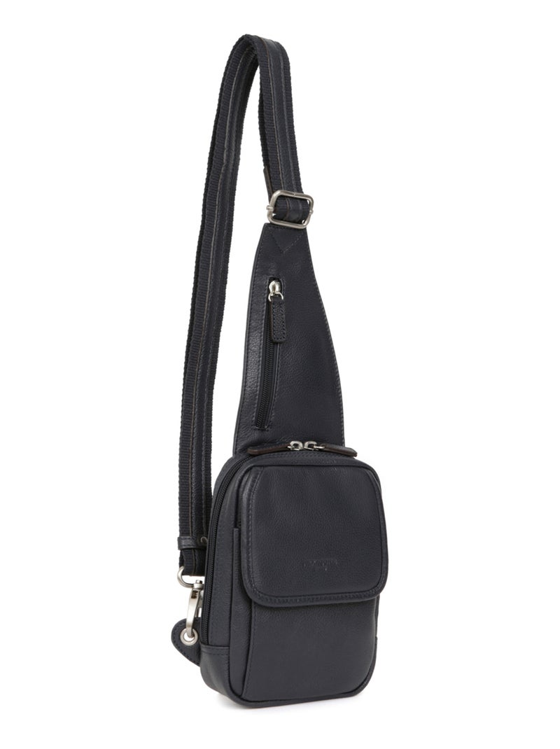 Sac monobretelle - pelle confort hexagona Blu marino - Kiabi