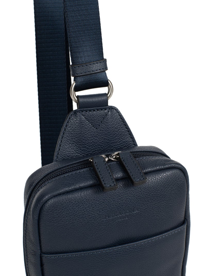 Sac monobretelle - pelle confort hexagona Blu marino - Kiabi