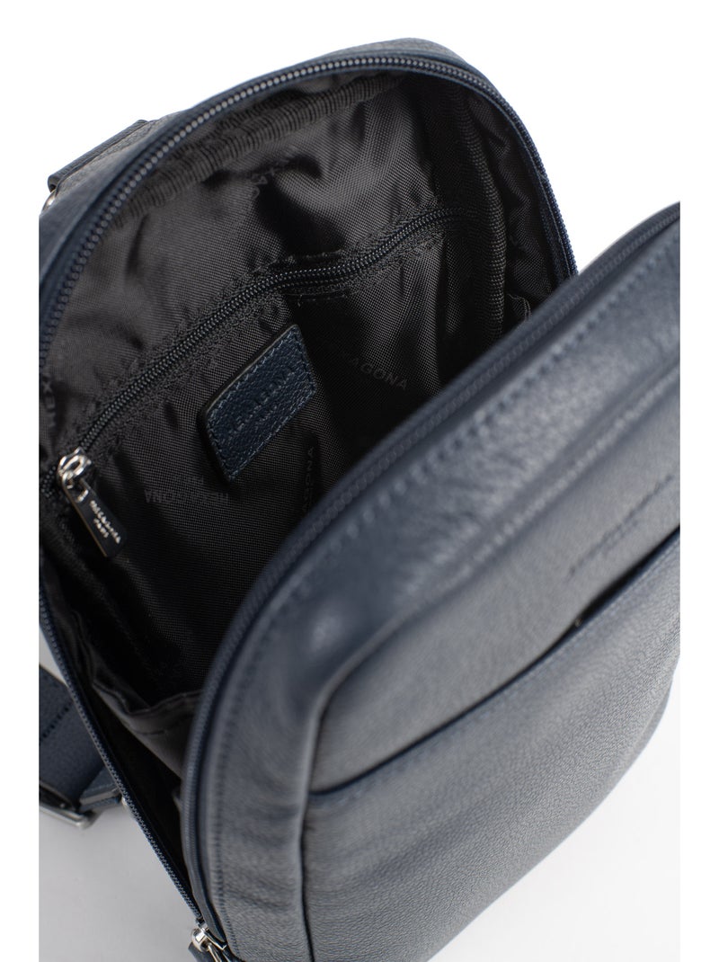 Sac monobretelle - pelle confort hexagona Blu marino - Kiabi
