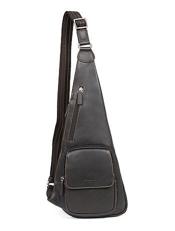 Sac monobretelle - pelle félin hexagona