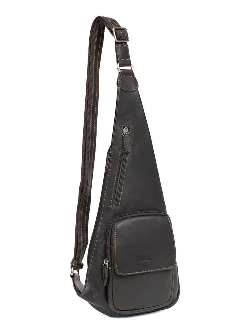Sac monobretelle - pelle félin hexagona Marrone - Kiabi