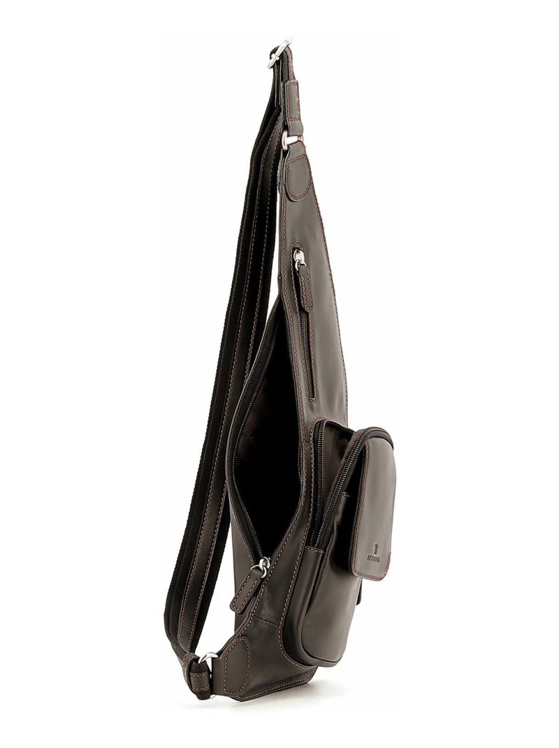 Sac monobretelle - pelle félin hexagona Marrone - Kiabi