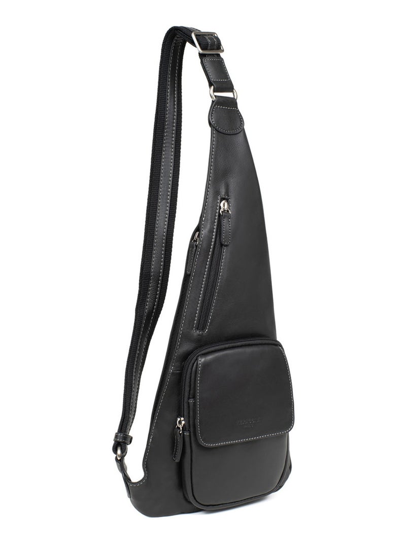 Sac monobretelle - pelle félin hexagona Nero - Kiabi