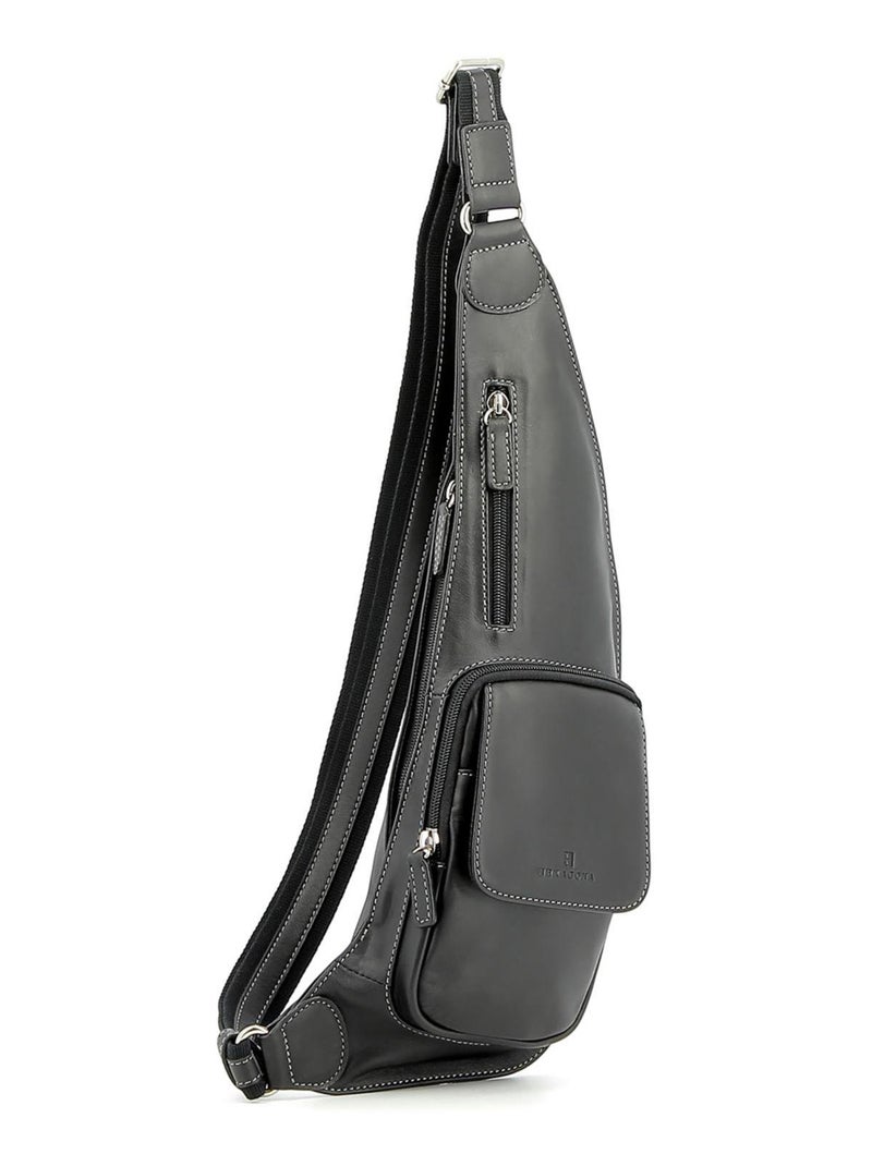 Sac monobretelle - pelle félin hexagona Nero - Kiabi