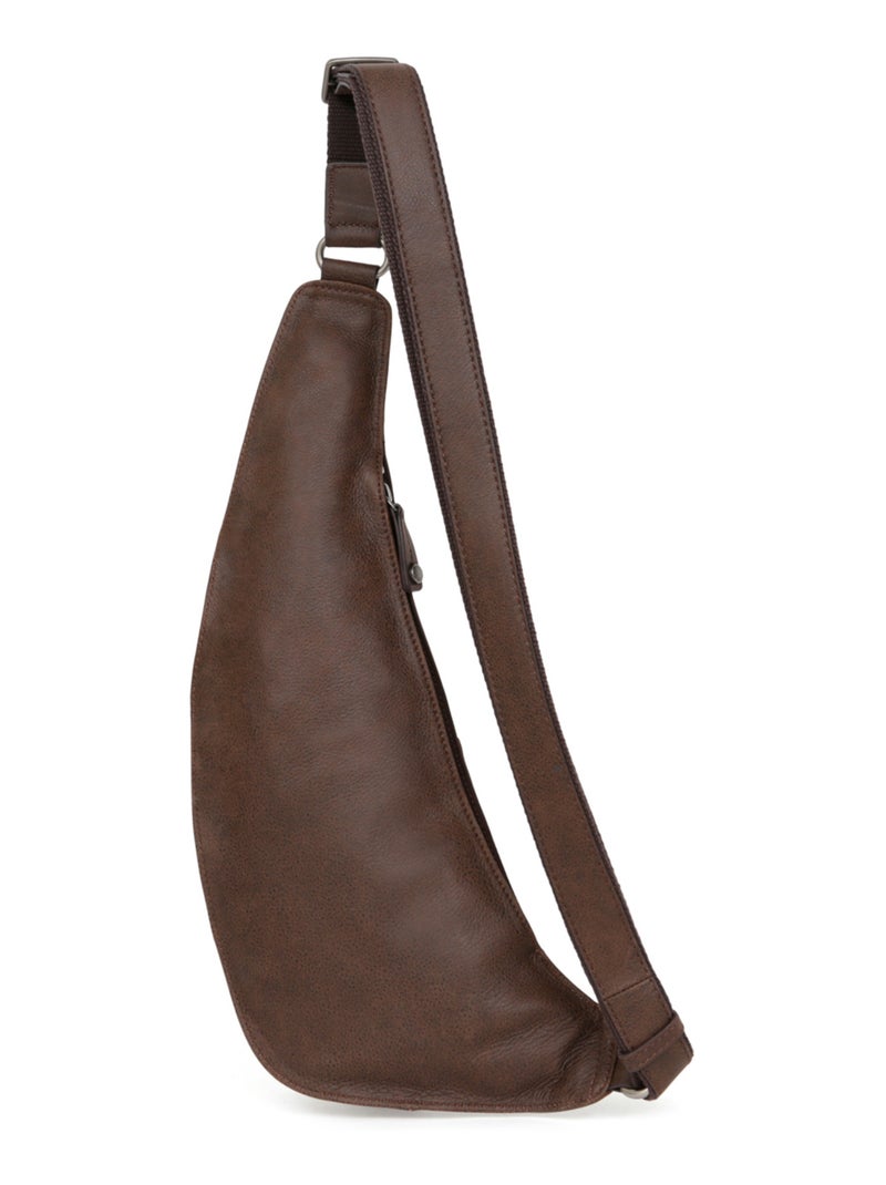 Sac monobretelle - pelle instinct hexagona Marrone - Kiabi