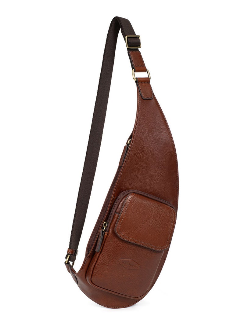 Sac monobretelle - pelle stuart hexagona Marrone - Kiabi