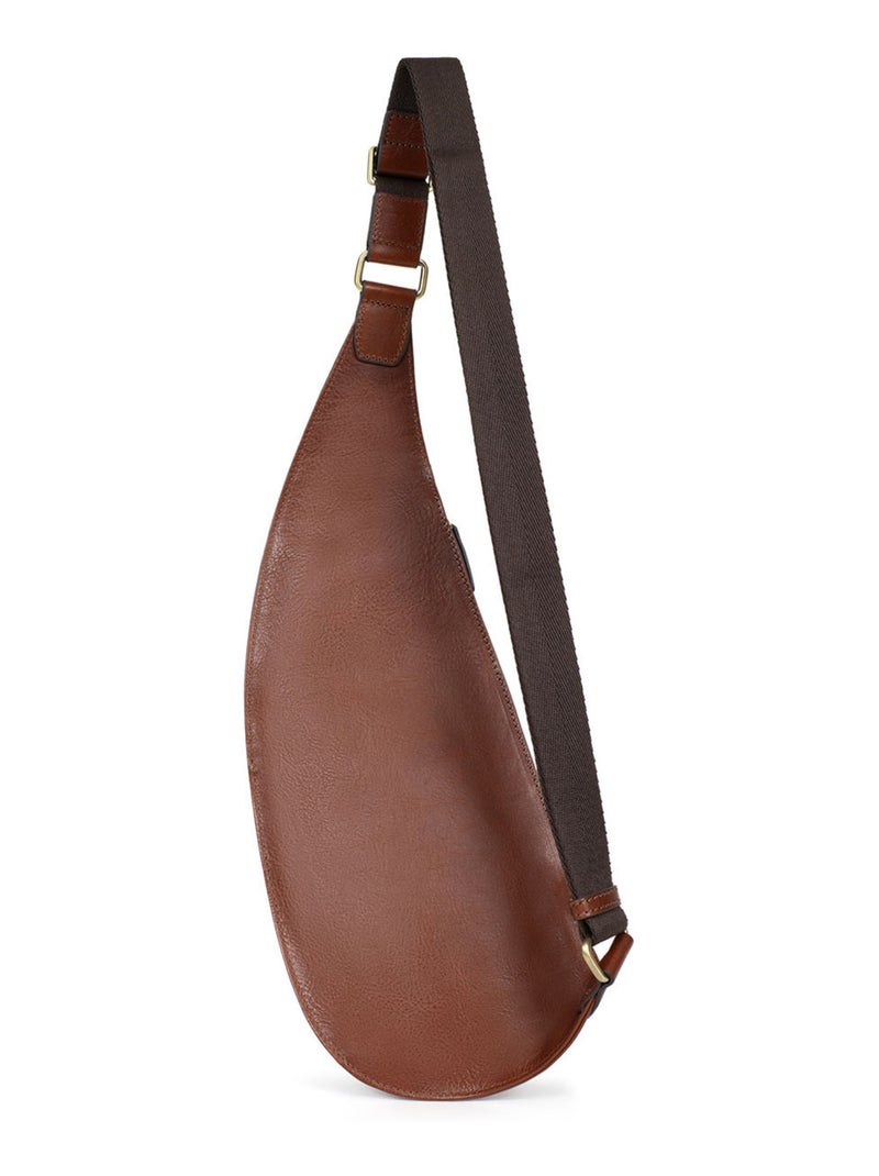 Sac monobretelle - pelle stuart hexagona Marrone - Kiabi