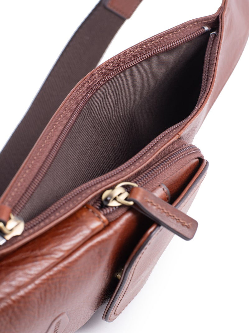 Sac monobretelle - pelle stuart hexagona Marrone - Kiabi