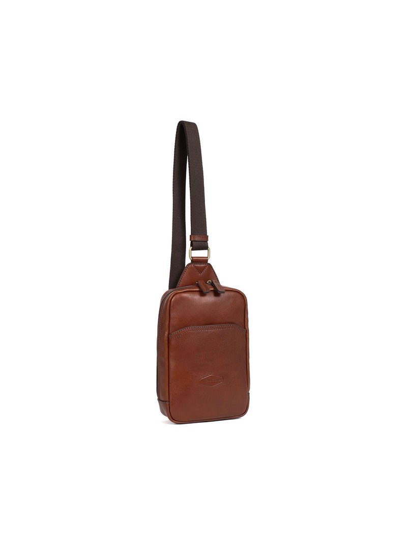 Sac monobretelle - pelle stuart hexagona Marrone - Kiabi