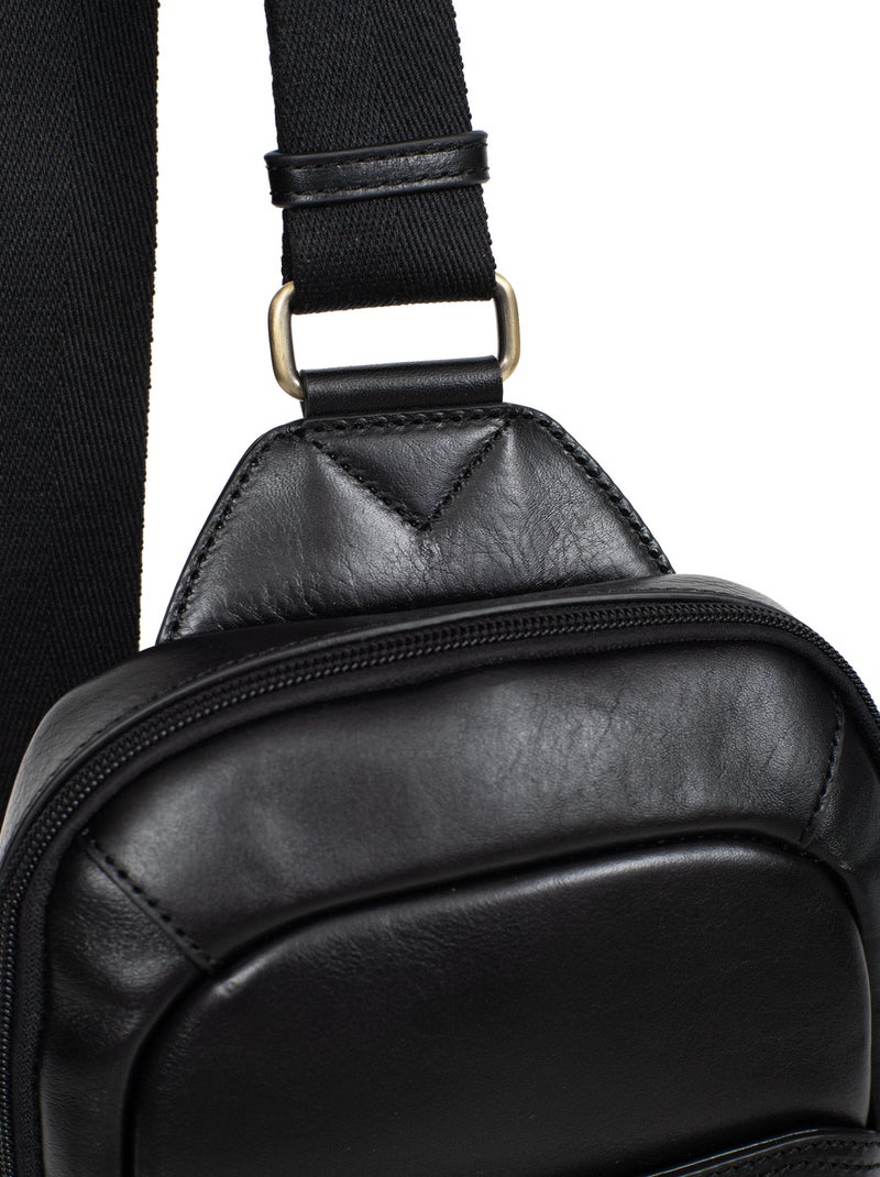 Sac monobretelle - pelle stuart hexagona Nero - Kiabi