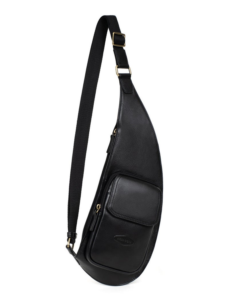 Sac monobretelle - pelle stuart hexagona Nero - Kiabi