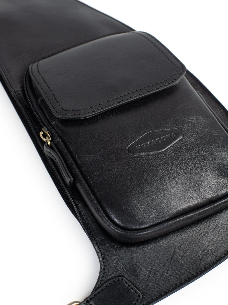 Sac monobretelle - pelle stuart hexagona Nero - Kiabi