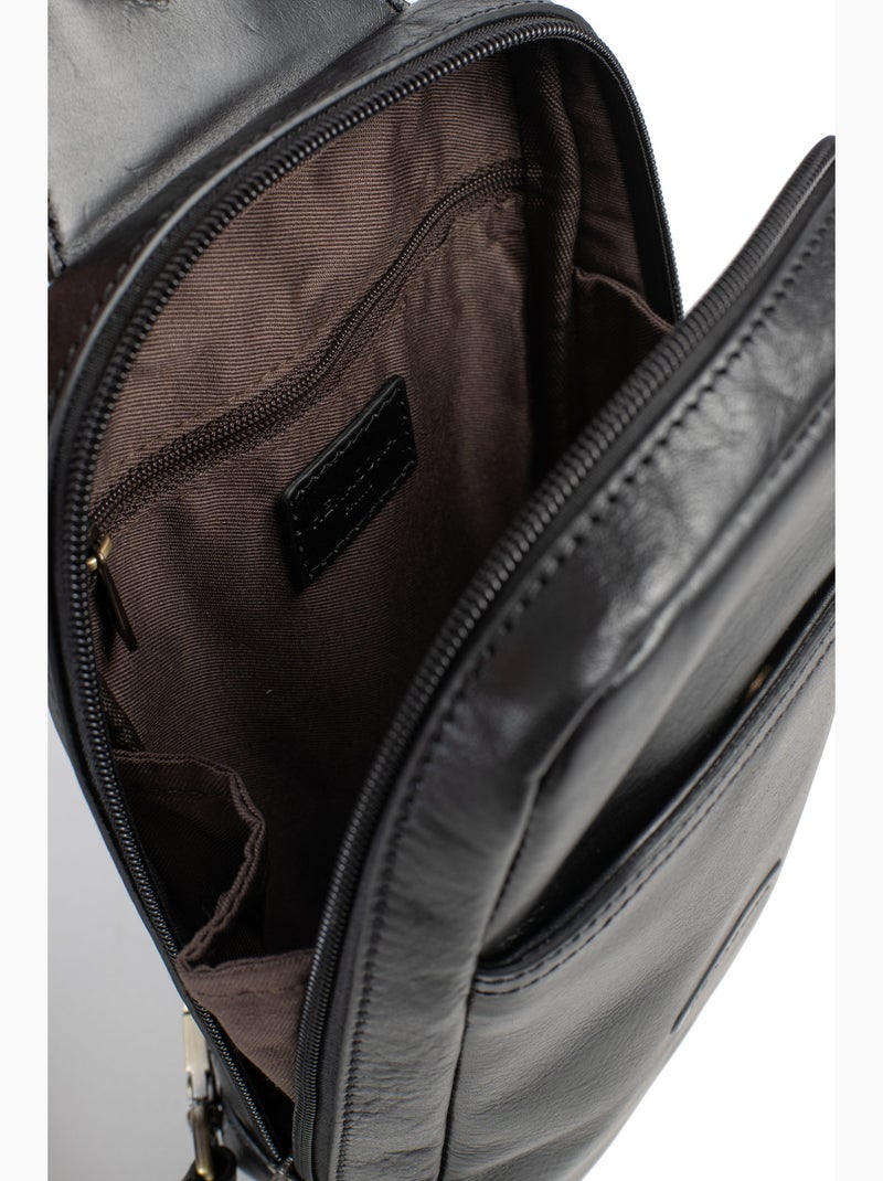 Sac monobretelle - pelle stuart hexagona Nero - Kiabi