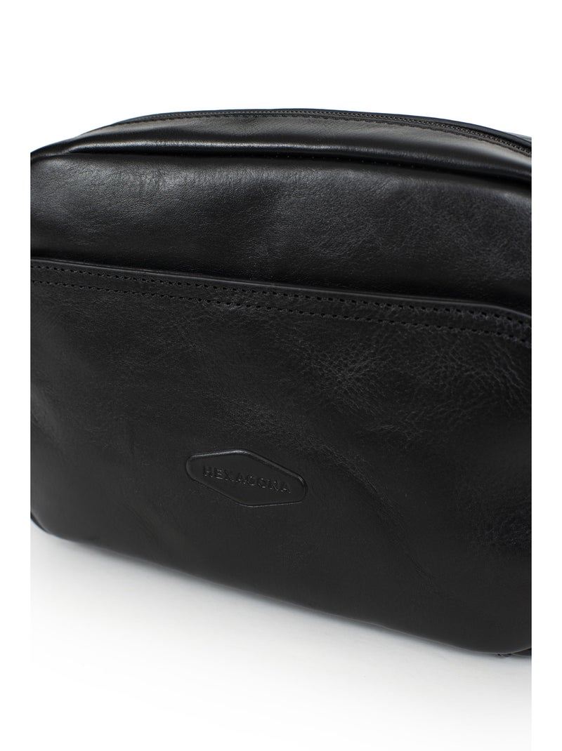Sac reporter - cuoio stuart hexagona Nero - Kiabi