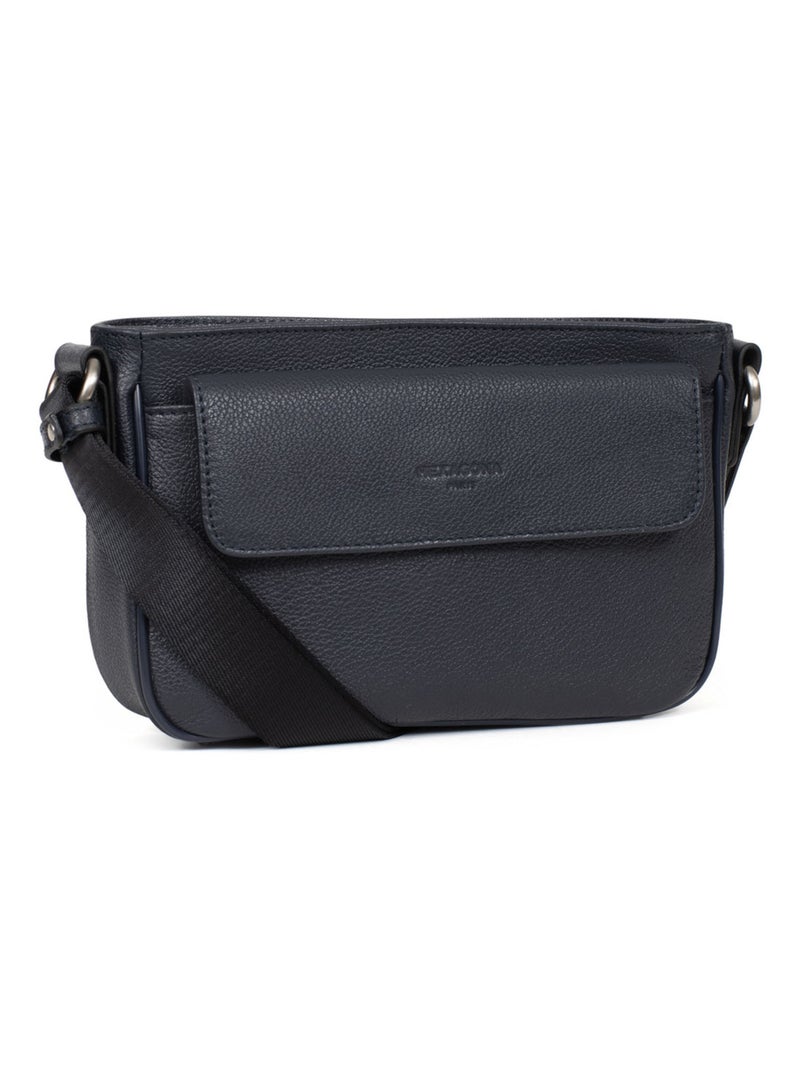 Sac reporter - pelle confort hexagona Blu marino - Kiabi