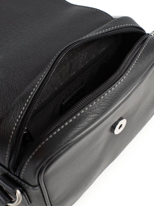 Sac reporter - pelle confort hexagona - Kiabi