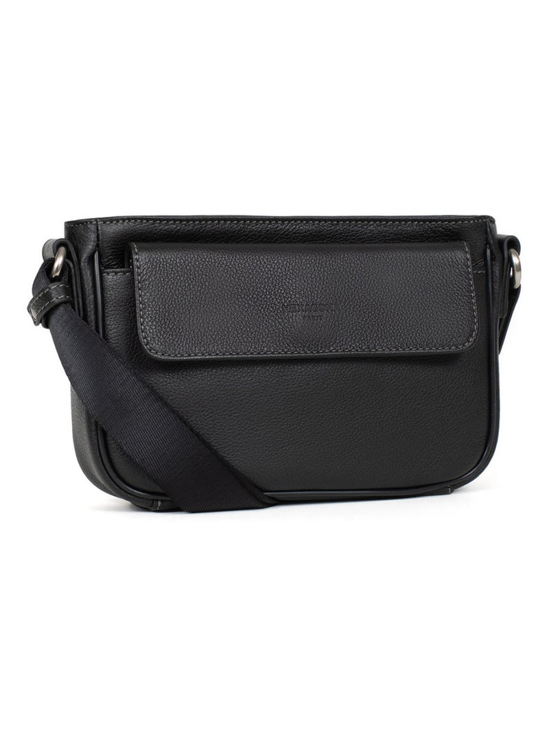 Sac reporter - pelle confort hexagona Nero - Kiabi
